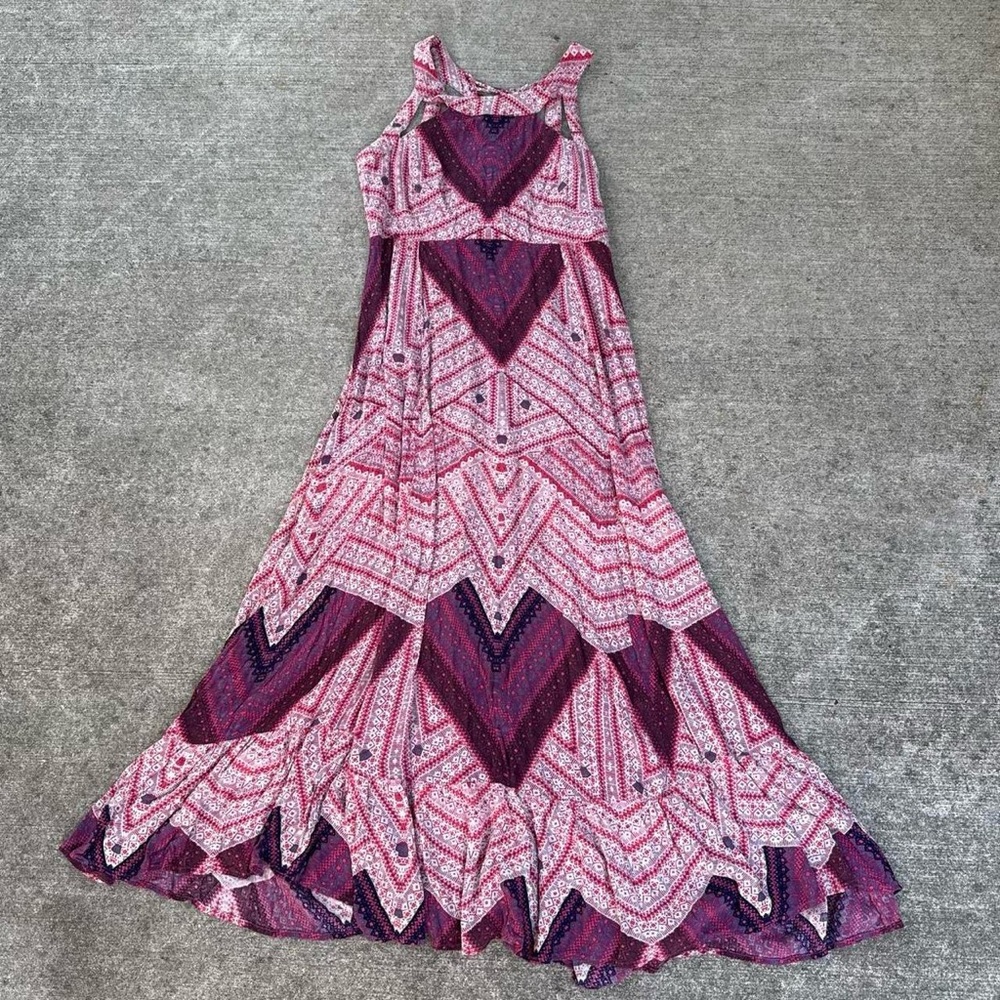Free People made my day boho festival cut out Maxi Dress